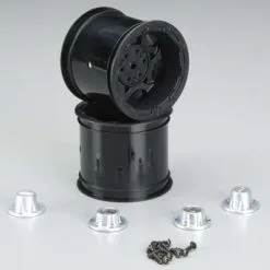 J-Concepts J-Concepts 3336B Tense Rear Wheel Rustler/Stampede Black W/Ca