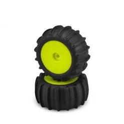 J-Concepts J-Concepts Animal Green Compound Pre-Mnted Yellow Wheels (2)