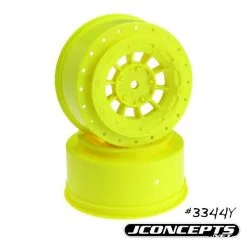 J-Concepts J-Concepts Hazard 12mm Hex Wheel, 3mm Wider Off Set, Yel:SC10