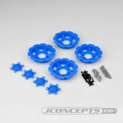 J-Concepts J-Concepts Tracker Wheel Discs For Dragon Wheels, Blue (4pcs)