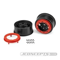 J-Concepts J-Concepts Tremor SLH Rr/SLH 4x4 F/R Wheel-BLK/RED BDLCK (2)