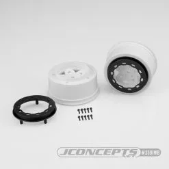 J-Concepts J-Concepts Tremor SLH Rr/SLH 4x4 F/R Wheel-WHT/BLK BDLCK (2)