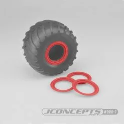 J-Concepts J-Concepts Tribute Wheel Mock Beadlock Rings-glue-on(4pc)Red