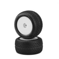 J-Concepts J-Concepts Twin Pin Tire, Pink Compound, White Wheel (2)