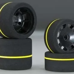 John's BSR Racing John's BSR Racing 1/10 Spec Combo Tires (4), White/Gray