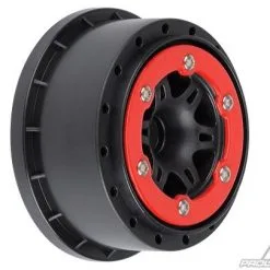 Pro Line Racing Pro Line Racing Sixer 2.2/3.0 Red/Black Bead-Loc Fr Wheels(2):SLH