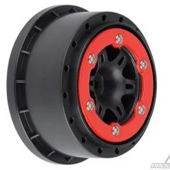 Pro Line Racing Pro Line Racing Sixer 2.2/3.0 Red/Black Bead-Loc R Wheels (2): SLH
