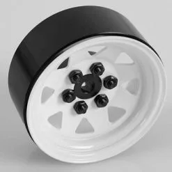 RC4WD RC4WD 6 Lug Wagon 1.9 Stamped Beadlock Wheel, White (4)