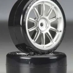 Tamiya Tamiya Mtl-Pltd 10-Spk Whl W/Cem Sup Driftech Tires24mm