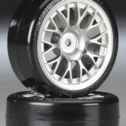 Tamiya Tamiya Mtl-Pltd Mesh Whl W/Cmntd Sup Driftech Tires24mm