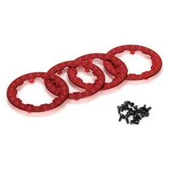 Team Losi Team Losi Beadlock Rings W/Screws, Red: SCT/SCB/SCTE(4)