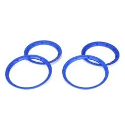 Team Losi Team Losi Beadlock Set, Inner & Outer Blue (2): 5IVE-T