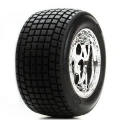Team Losi Team Losi Rear Wheels & Tires- Small Diameter: Mini-S