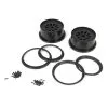 Team Losi Team Losi Wheel & Beadlock Set, Black (2), 5T
