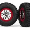 Traxxas Traxxas Tire & Wheel Assy, Glued (S1 Compound) (SCT Split-