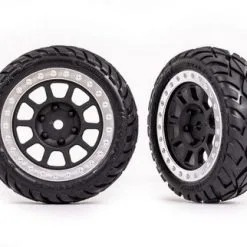 Traxxas Traxxas Tires & Wheels, Assembled (2.2' Black, Satin Chrom