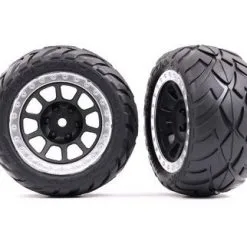 Traxxas Traxxas Tires & Wheels, Assembled (2.2' Black, Satin Chrom