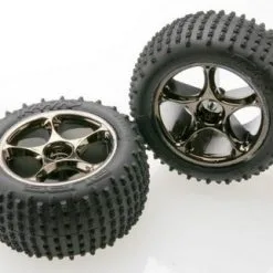 Traxxas Traxxas Tires & Wheels, Assembled (Tracer 2.2' Black Chrom