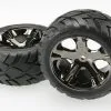 Traxxas Traxxas Tires & Wheels, Assembled, Glued (All Star Black C