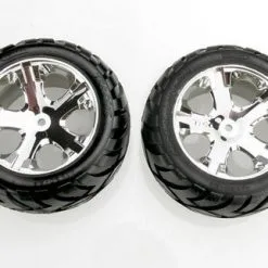 Traxxas Traxxas Tires & Wheels, Assembled, Glued (All Star Chrome