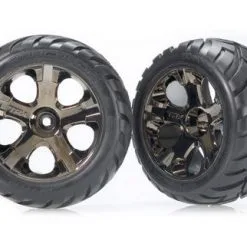 Traxxas Traxxas Tires & Wheels, Assembled, Glued (All-Star Black C
