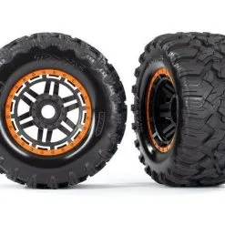 Traxxas Traxxas Tires & Wheels, Assembled, Glued (black, Orange Be