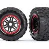 Traxxas Traxxas Tires & Wheels, Assembled, Glued (black, Red Beadl