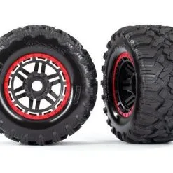 Traxxas Traxxas Tires & Wheels, Assembled, Glued (black, Red Beadl