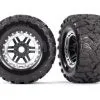 Traxxas Traxxas Tires & Wheels, Assembled, Glued (black, Satin Chr