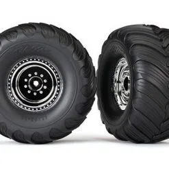 Traxxas Traxxas Tires & Wheels, Assembled, Glued (chrome Wheels, T