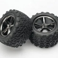 Traxxas Traxxas Tires & Wheels, Assembled, Glued (Gemini Black Chr