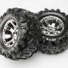 Traxxas Traxxas Tires & Wheels, Assembled, Glued (Geode Chrome Whe