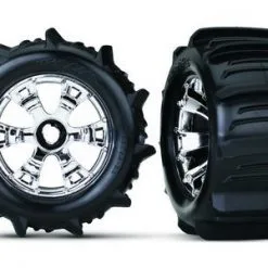 Traxxas Traxxas Tires & Wheels, Assembled, Glued (Geode Chrome Whe