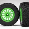 Traxxas Traxxas Tires & Wheels, Assembled, Glued (green Wheels, Gr