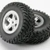 Traxxas Traxxas Tires & Wheels, Assembled, Glued (SCT, Satin Chrom