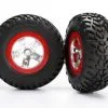 Traxxas Traxxas Tires & Wheels, Assembled, Glued (SCT, Satin Chrom