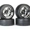 Traxxas Traxxas Tires & Wheels, Assembled, Glued (split-spoke Blac