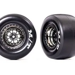 Traxxas Traxxas Tires & Wheels, Assembled, Glued (Weld Black Chrom