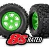 Traxxas Traxxas Tires & Wheels, Assembled, Glued (X-Maxx Green Whe