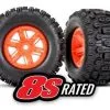 Traxxas Traxxas Tires & Wheels, Assembled, Glued (X-Maxx Orange Wh