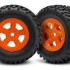 Traxxas Traxxas Tires And Wheels, Assembled, Glued (SCT Orange Whe