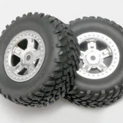 Traxxas Traxxas Tires And Wheels, Assembled, Glued (SCT Satin Chro