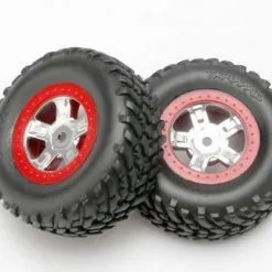 Traxxas Traxxas Tires And Wheels, Assembled, Glued (SCT Satin Chro