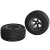 Arrma Arrma AR550040 Dirt Runner ST Fr Tire Set Glued Blk (2)