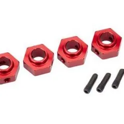 Traxxas Traxxas Wheel Hubs, 12mm Hex, 6061-T6 Aluminum (red-anodiz