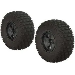 Arrma Arrma AR550043 Fortress SC Tire Set Glued Blk Chrm (2)
