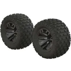 Arrma Arrma AR550045 Fortress MT Tire Set Glued Blk Chrm (2)