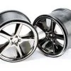 Traxxas Traxxas Wheels, Gemini 3.8" (Black Chrome) (2)
