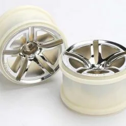 Traxxas Traxxas Wheels, Jato Twin-spoke 2.8' (chrome) (rear) (2)