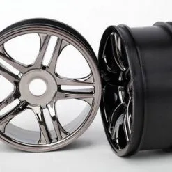 Traxxas Traxxas Wheels, Split-spoke (black Chrome) (front) (2)